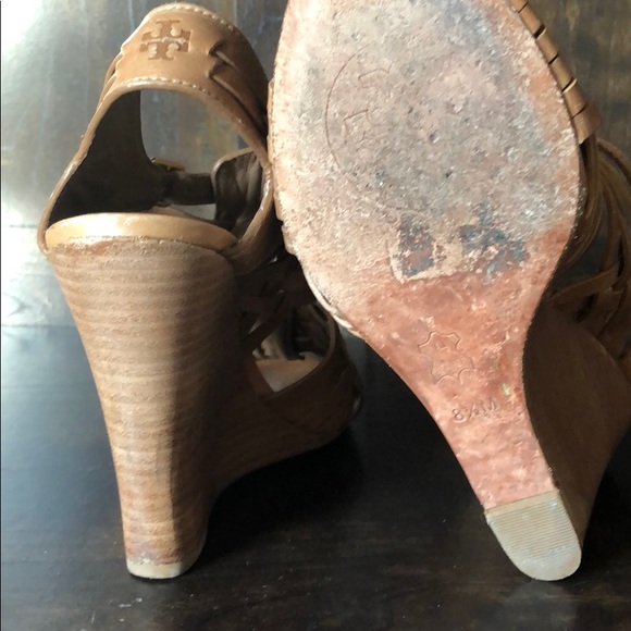 Tory Burch Braided Leather Wedges sz 8.5 - Picture 3 of 7